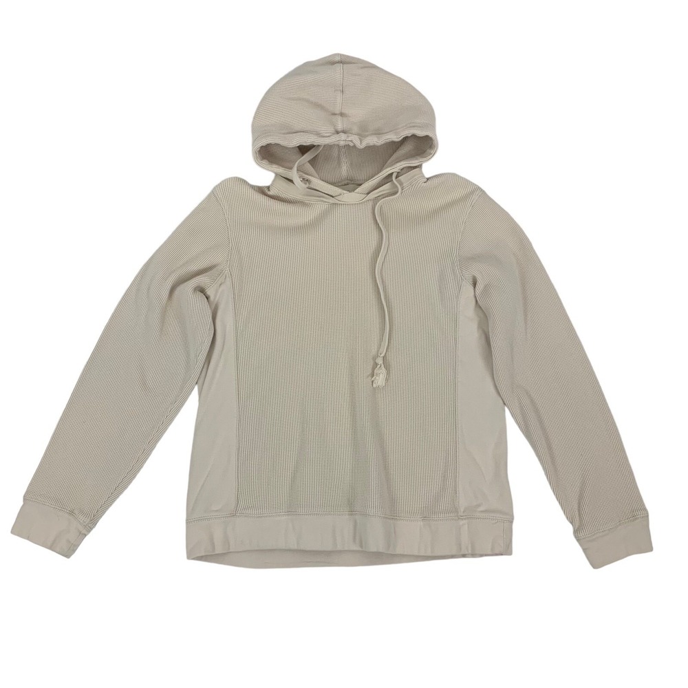 All Son Mens Hoodie Sweatshirt XL Tan Waffle Knit Pullover Casual Streetwear